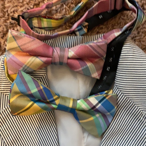 Vintage class club seersucker boys jacket size 5 with 2 bow ties - Picture 2 of 3